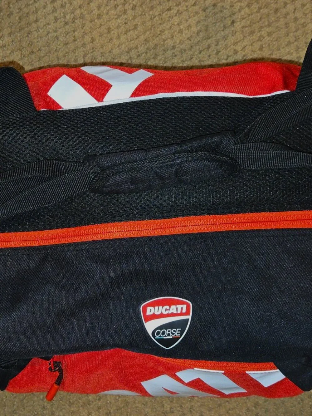Ducati Corse Large Motorcycle Gear / Travel Bag – Black & Red